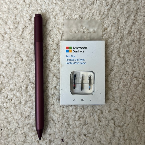 Microsoft Other Microsoft Surface Stylus In Maroon With Tip Set
